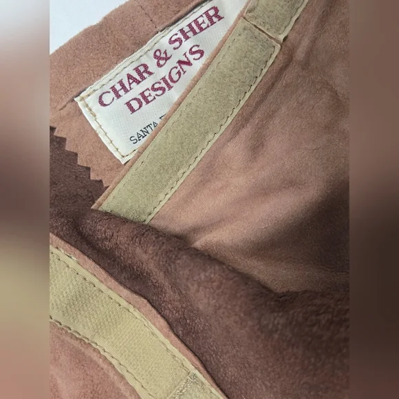 Char & SherDesigns Santa Fe USA Vintage Suede Wrap Around Skirt SZ 8